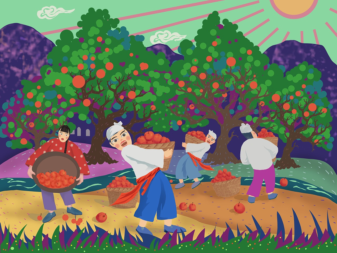 农产品包装（图ZMTMxMTkzOTMy） - 商业插画 - 站酷设计师马良C原创素材 - 站酷ZCOOL