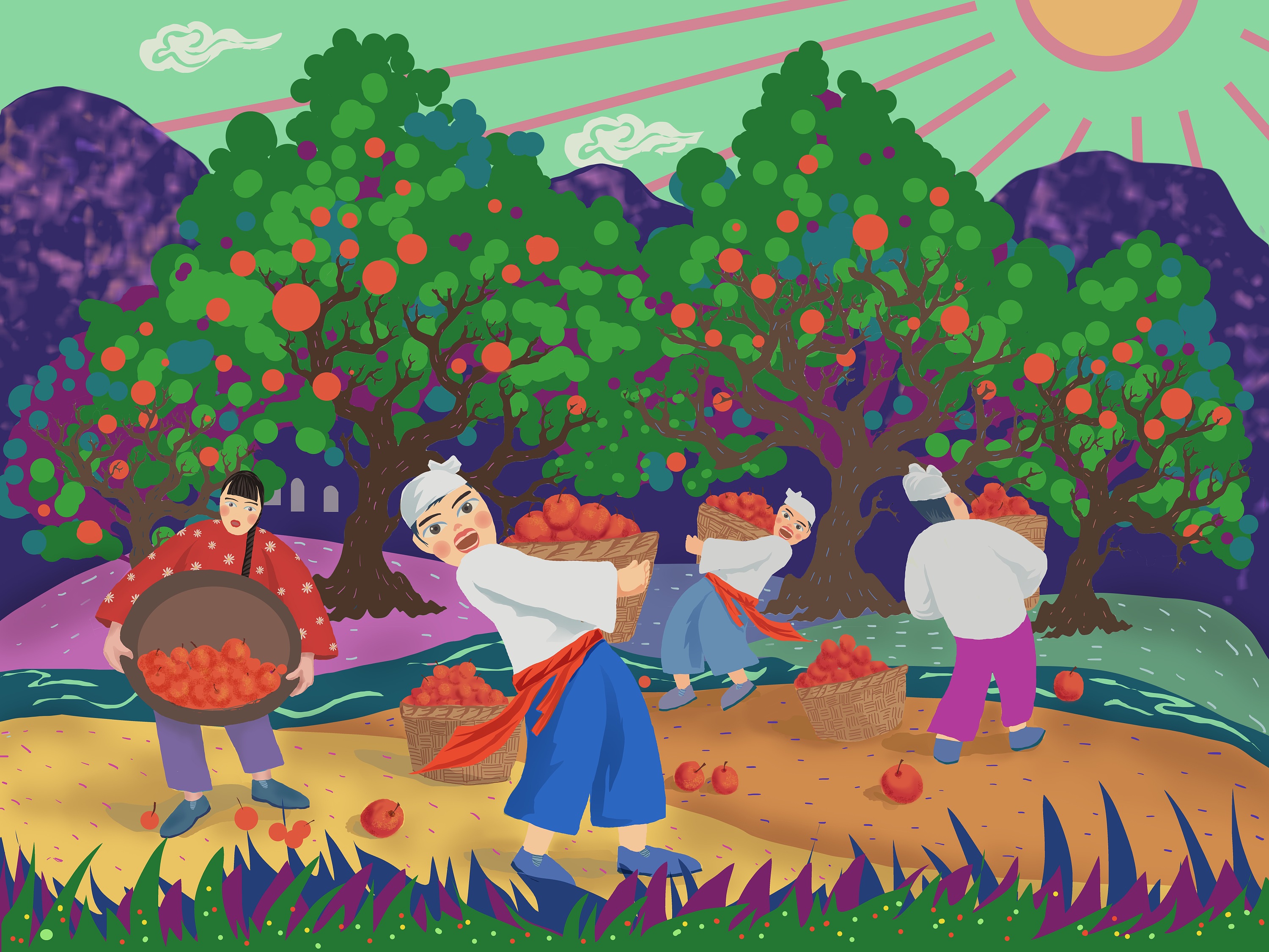 农产品包装|插画|商业插画|没有烦恼的飞鱼 - 原创作品 - 站酷 (zcool