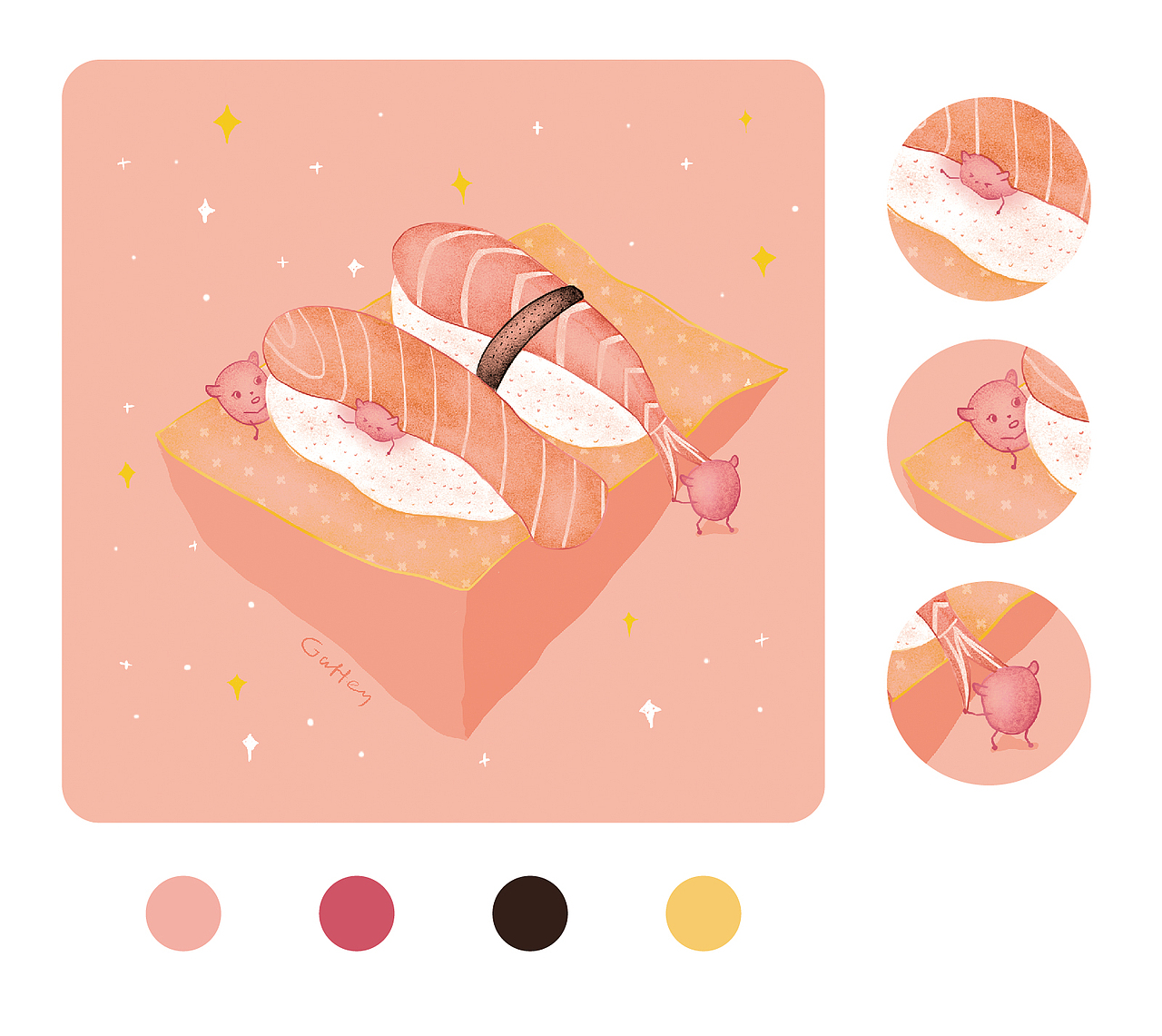 「水彩」夏日里的小清凉（图ZMTc0NDk4Nzk2） - 创作习作 - 站酷设计师Gaffey加菲原创素材 - 站酷ZCOOL