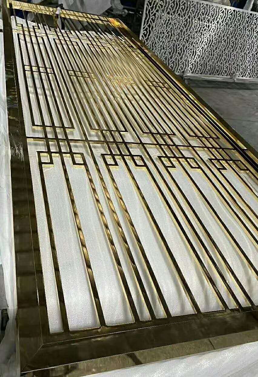 杭州会所铝板雕花屏风 铝艺雕花背景墙爱不释手