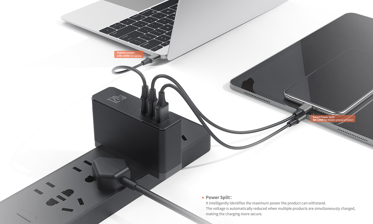 GaN120W超级冲电器（图ZMjIzNjE0MzQ0） - 电子产品 - 站酷设计师大橙小哎原创素材 - 站酷ZCOOL