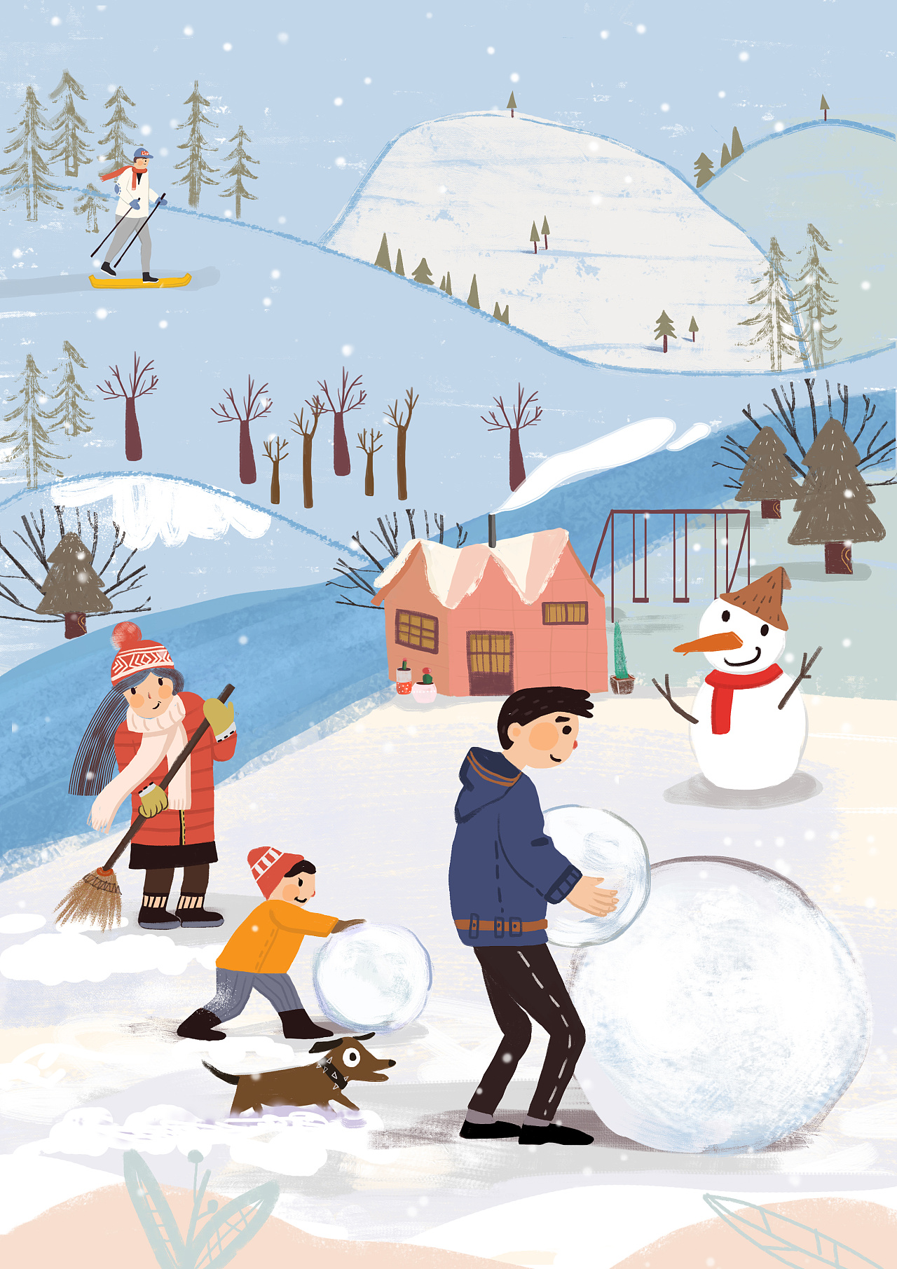 冬|插画|商业插画|张二萌m2 - 原创作品 - 站酷 (zcool)