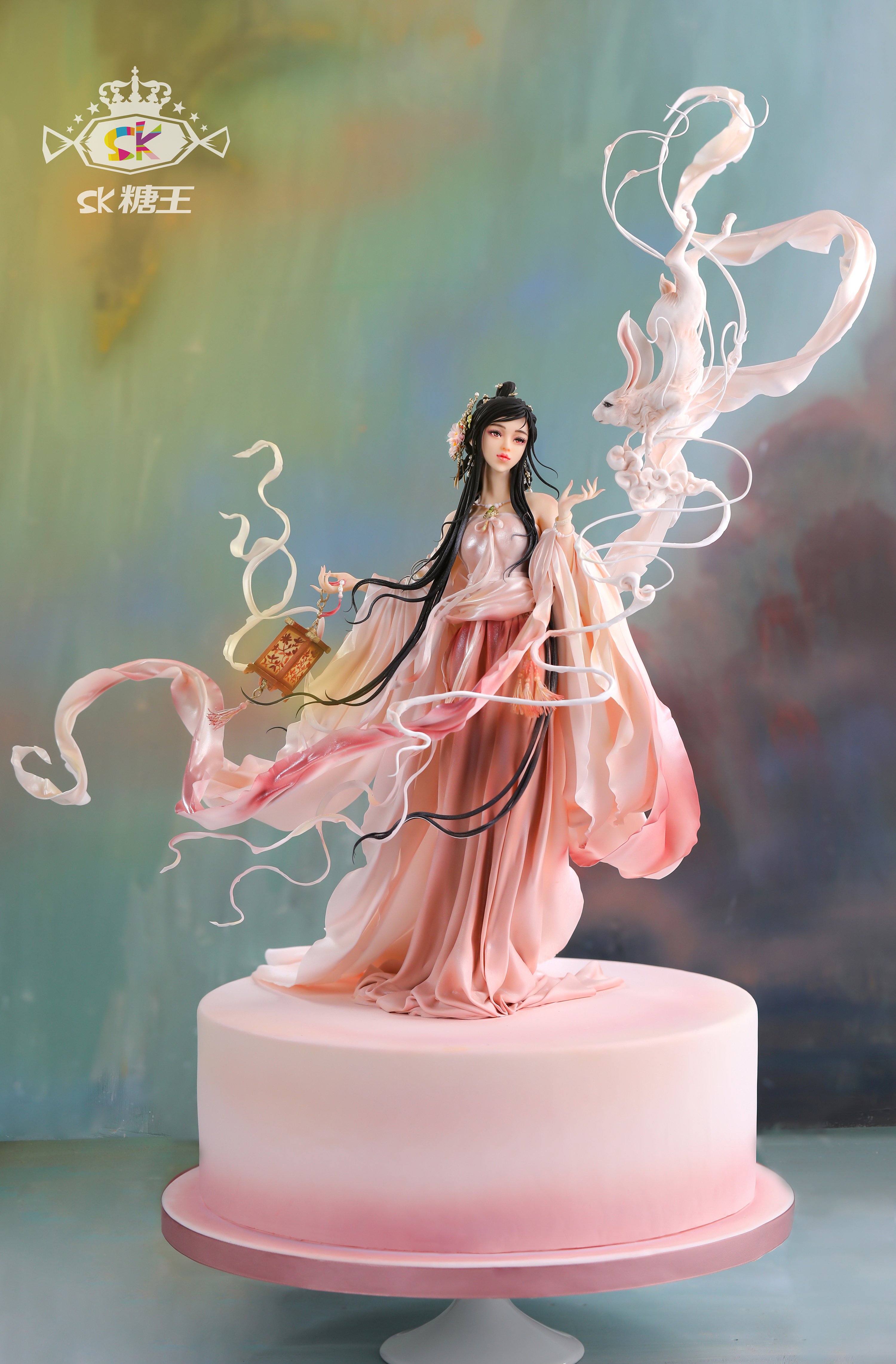 古风翻糖人偶蛋糕《嫦娥&玉兔》,超级惊艳