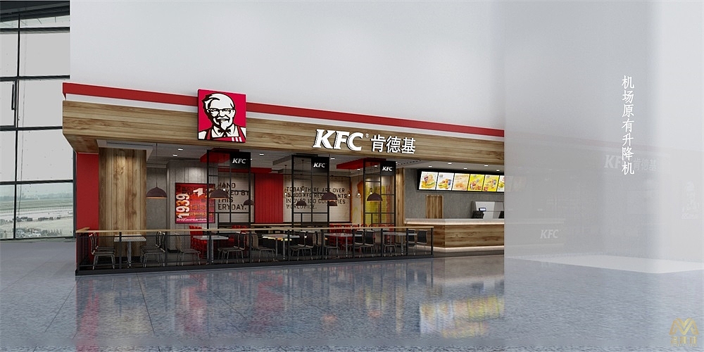 肯德基炸鸡汉堡店炸鸡小吃店设计#餐厅设计#汉堡店设计