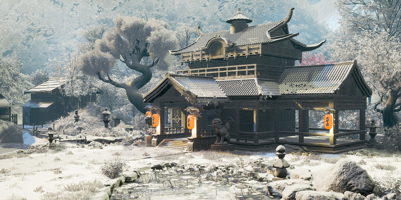 《japan house》虚幻4 风格化游戏场景