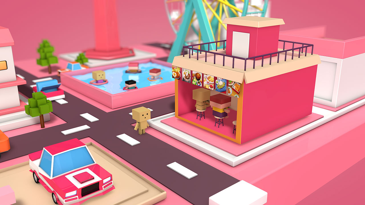 C4D城市场景单帧