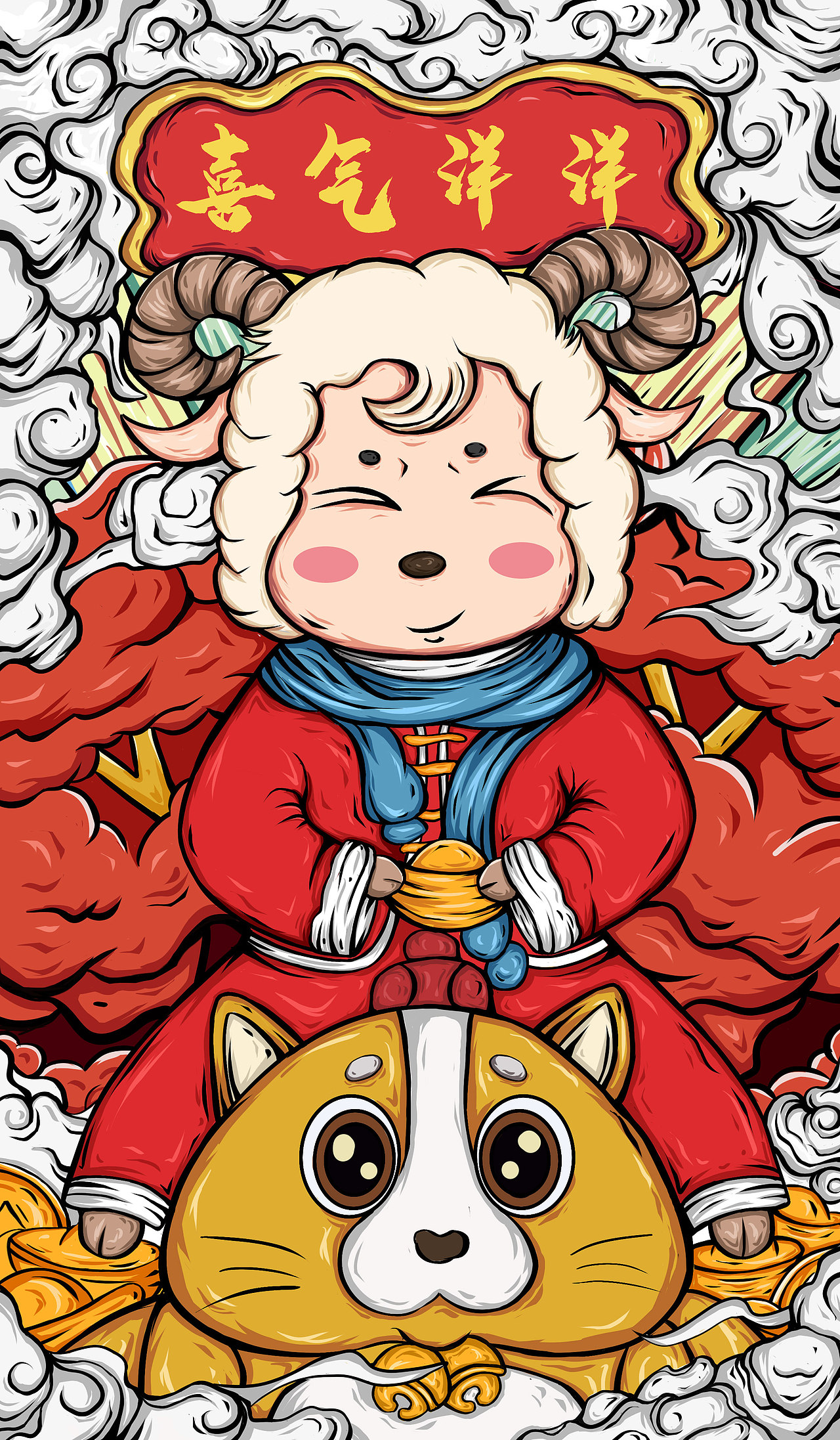 国潮风插画（图ZMjMzNTczNDEy） - 新锐潮流插画 - 站酷设计师枝画原创素材 - 站酷ZCOOL