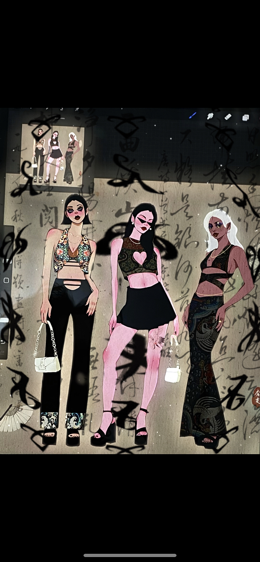 国风人物插画设计（图ZMzIwMTE4Nzcy） - 艺术插画 - 站酷设计师徐秀皮原创素材 - 站酷ZCOOL