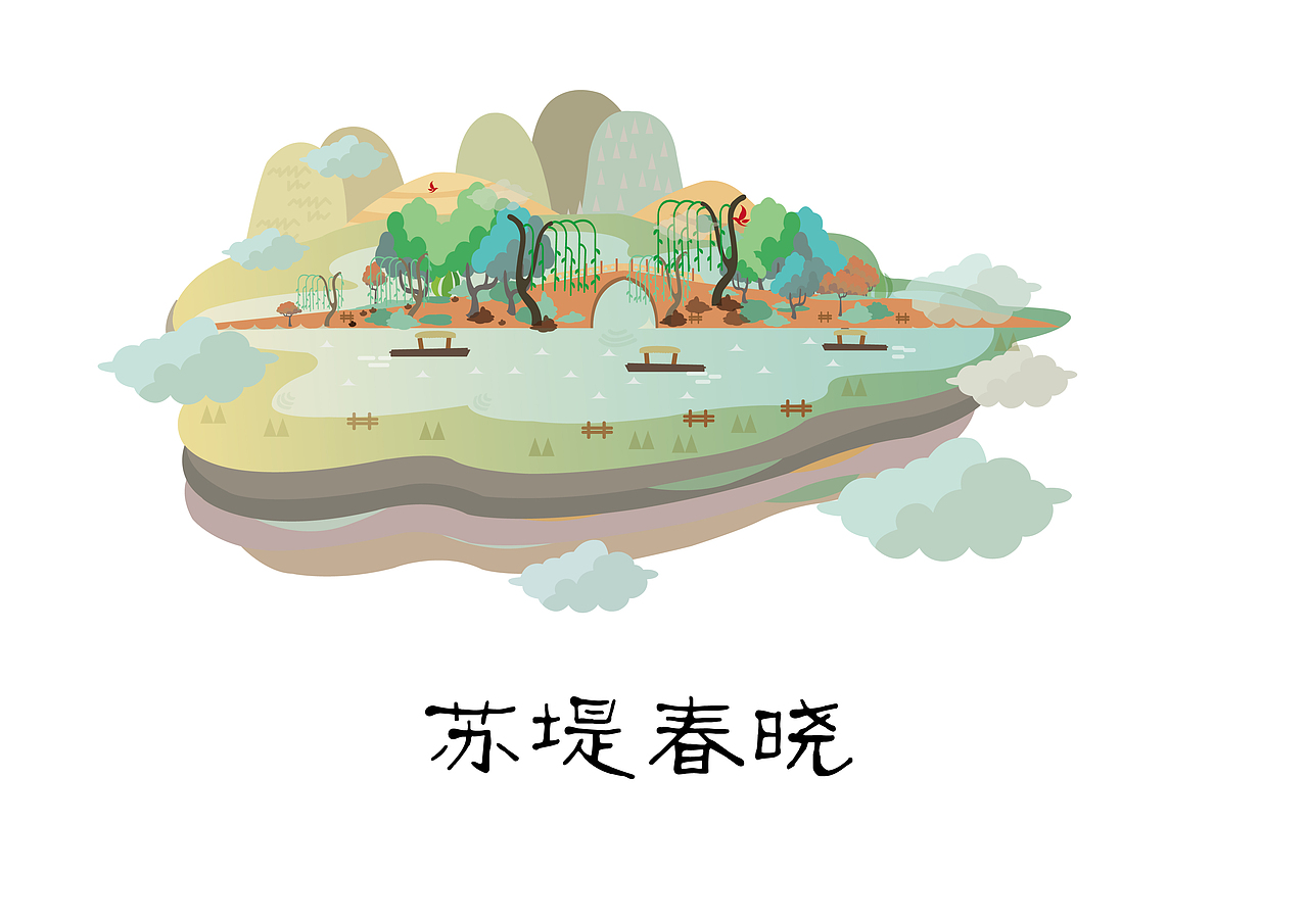 西湖十景文创视觉形象