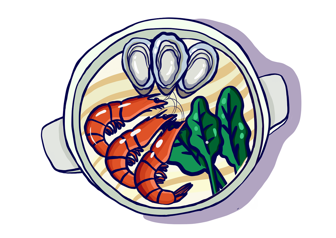 海鲜粥|插画|创作习作|草莓味的二踢脚_原创作品-站酷zcool