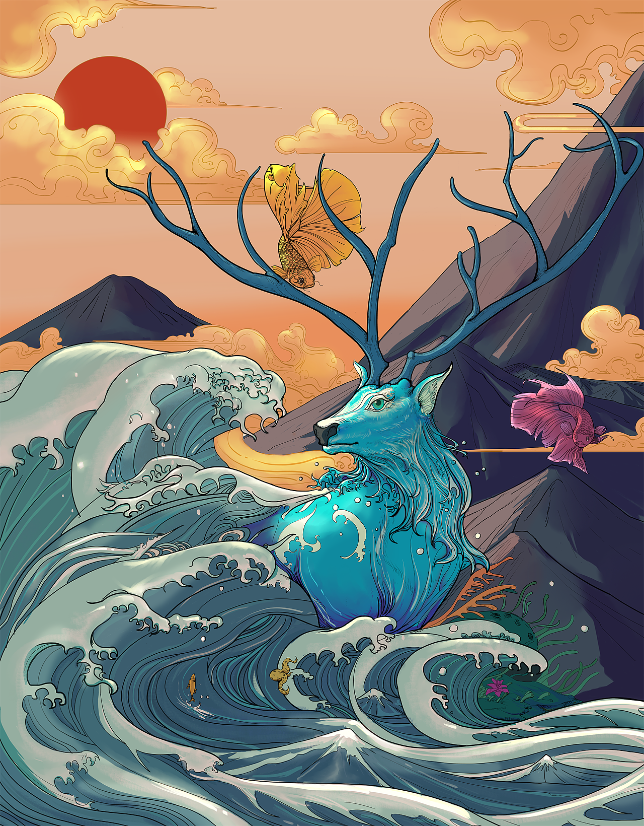 鹿|插画|商业插画|壹拾六16 - 原创作品 - 站酷 (zcool)