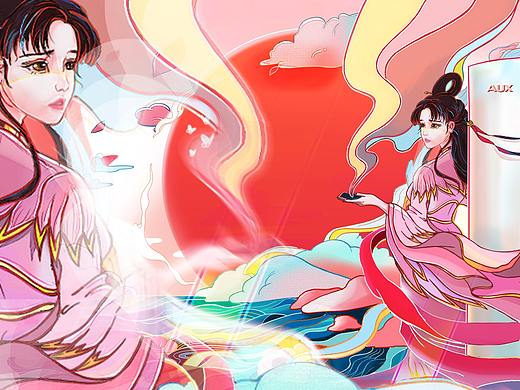 38女神节手绘国潮电商店铺首页