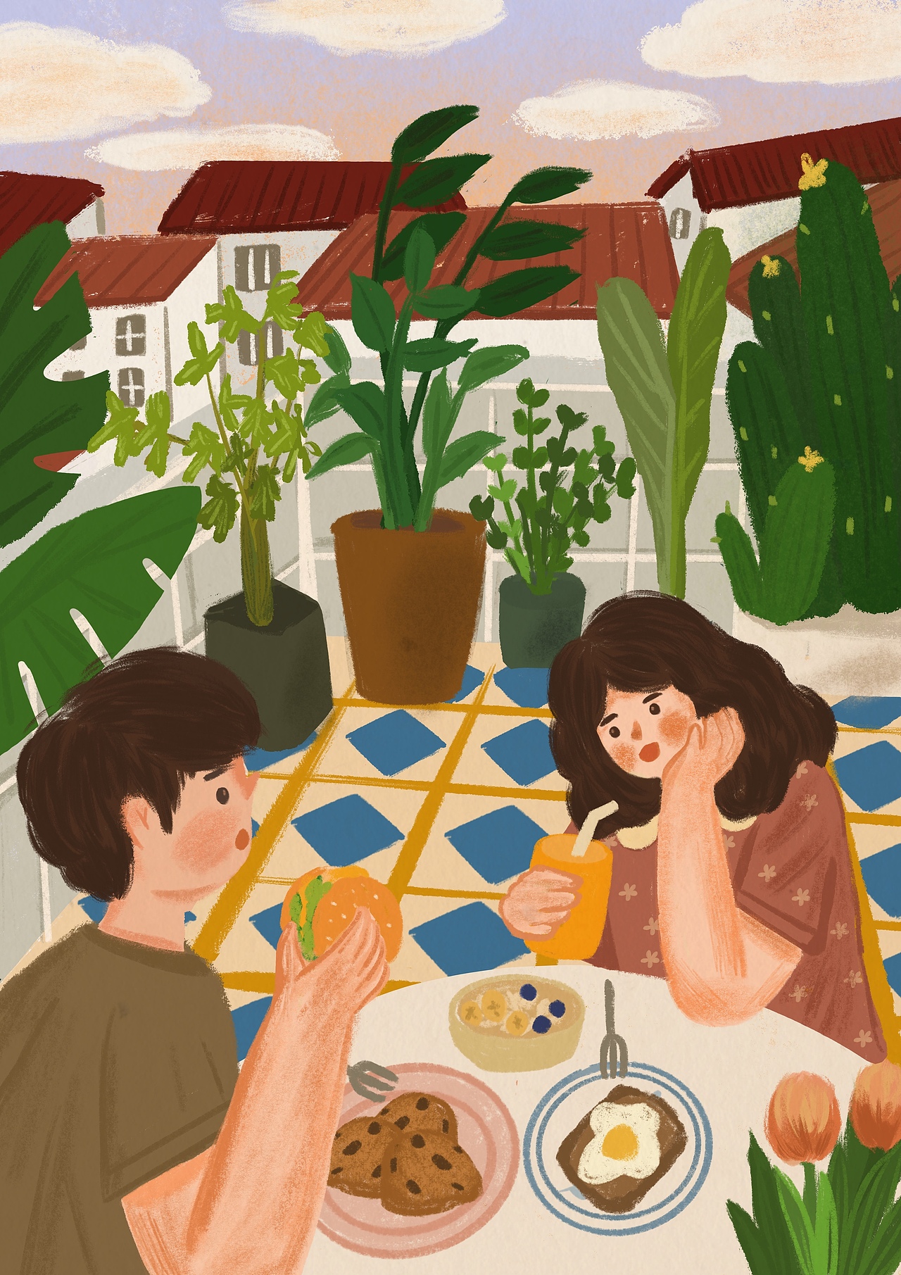 一组情侣的小日常（图ZMjcxNTc2NDYw） - 商业插画 - 站酷设计师小松子呢原创素材 - 站酷ZCOOL