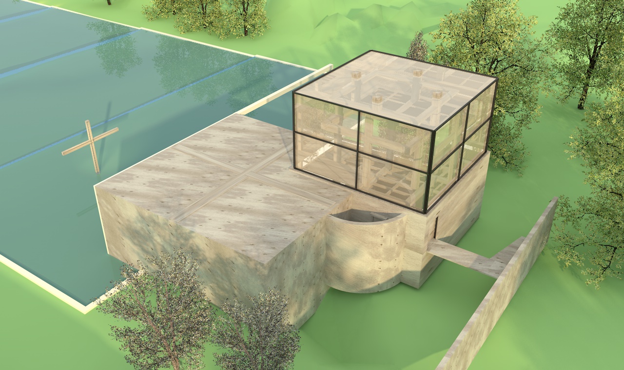 水之教堂模型制作过程图片