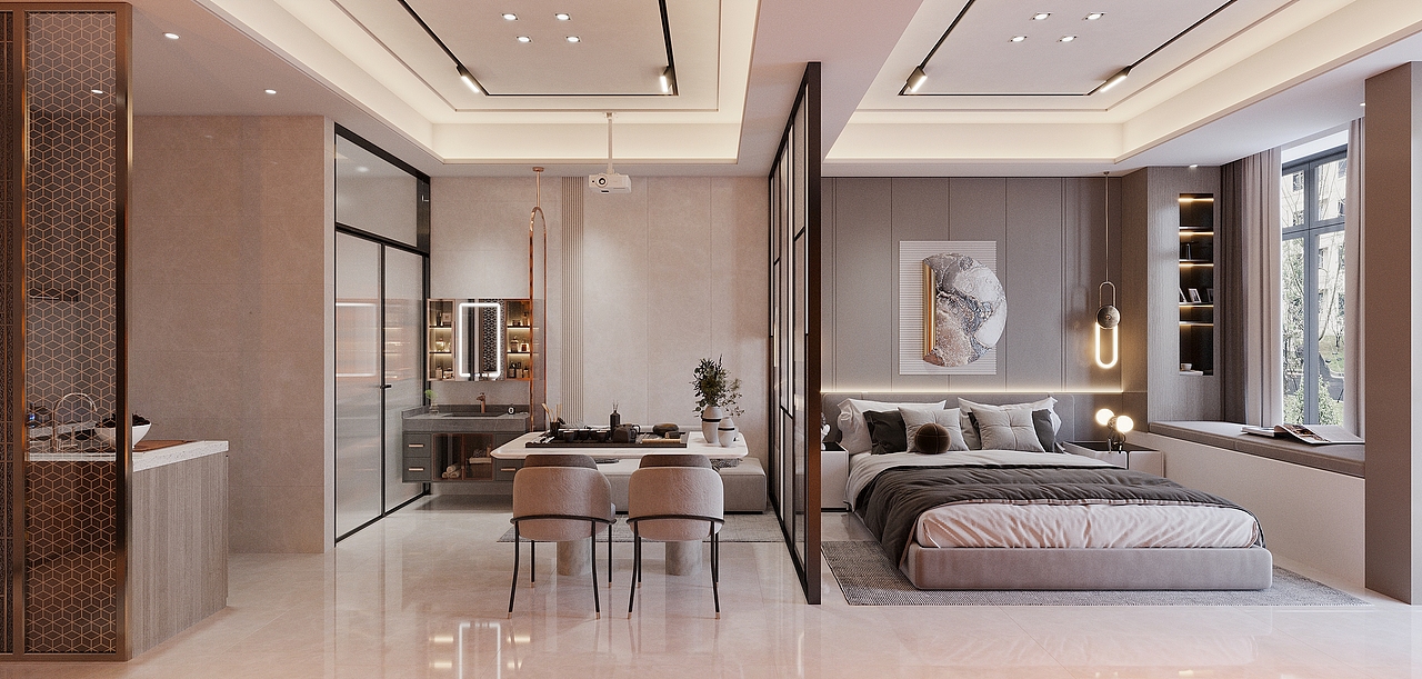 现代公寓 CR渲染