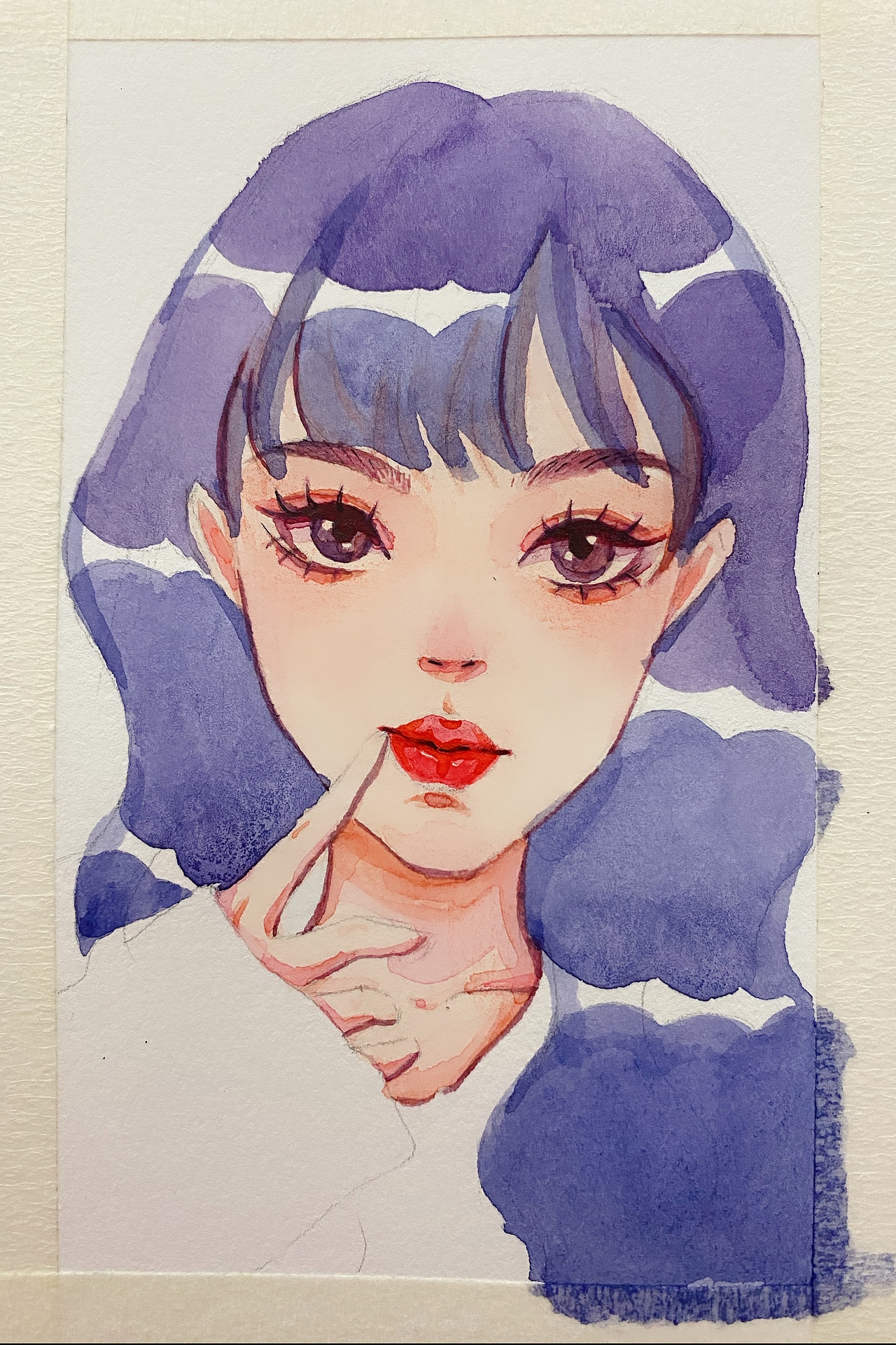 水彩人像|插画|创作习作|语迟_原创作品-站酷zcool