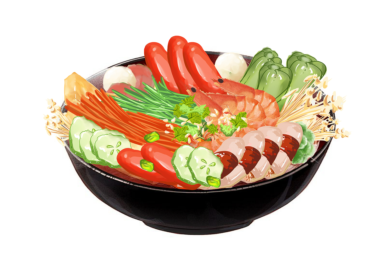 手绘麻辣烫|插画|艺术插画|gaki是个画画的_原创作品-站酷zcool