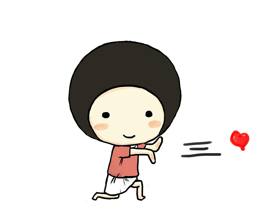  自己画的推心,劈心表情