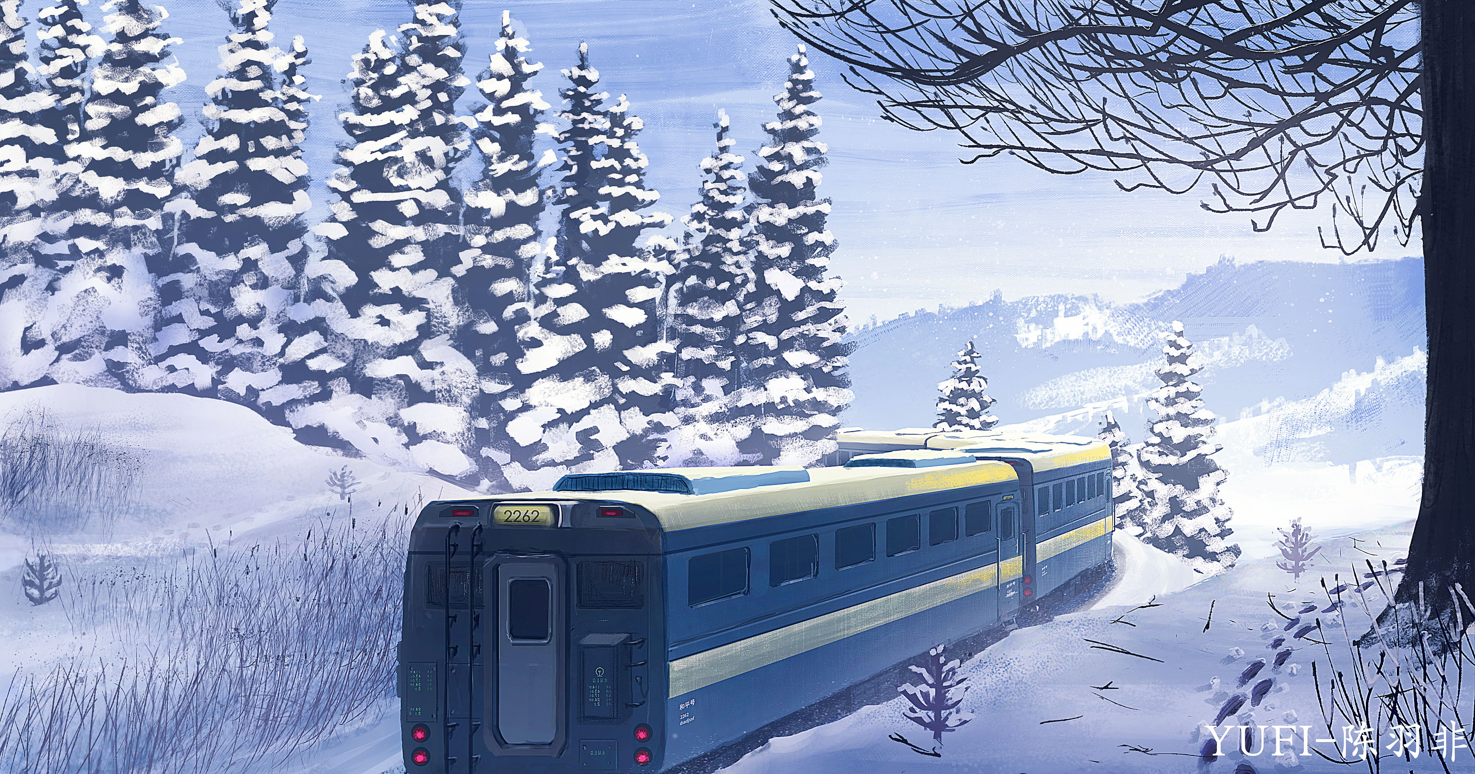Download Anime Train 4k Ultra HD Wallpaper by 黒猫