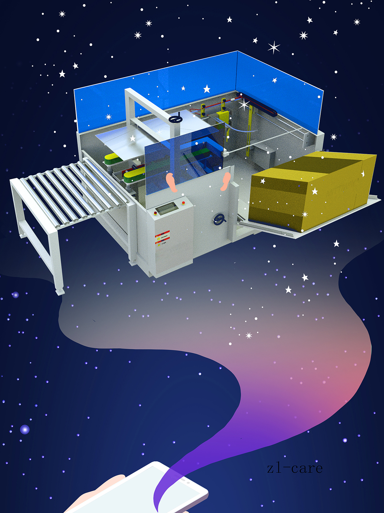 开箱机模型（图ZMTUwMjQ1NTk2） - 机械/交通 - 站酷设计师小蚂先生原创素材 - 站酷ZCOOL