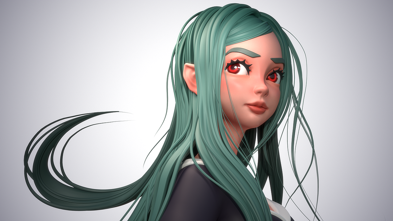 A pretty girl（图ZMjU3MTY2MDQ0） - 其他三维 - 站酷设计师kazami小鑫原创素材 - 站酷ZCOOL