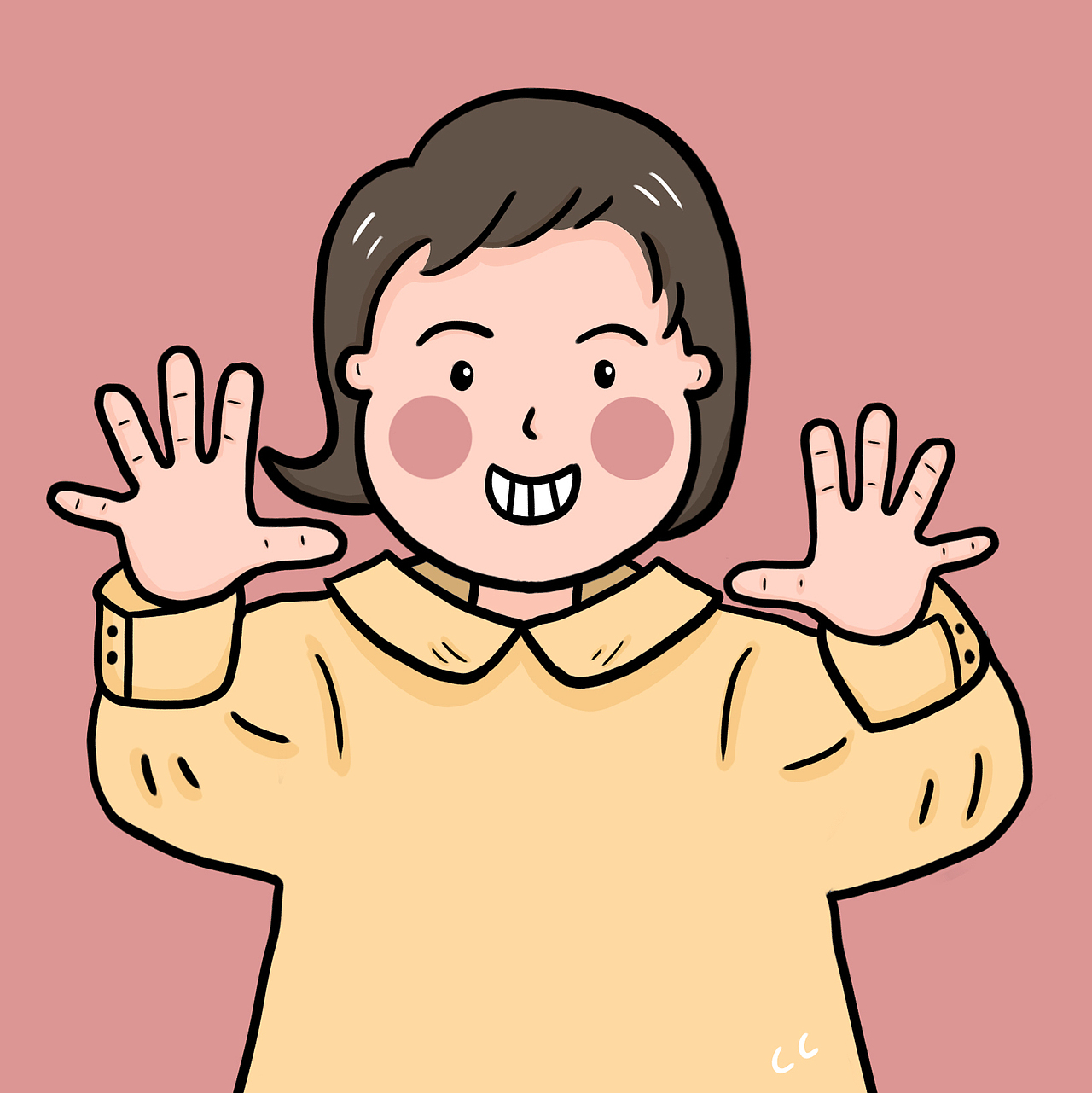 黄夏温宝贝插画头像合集