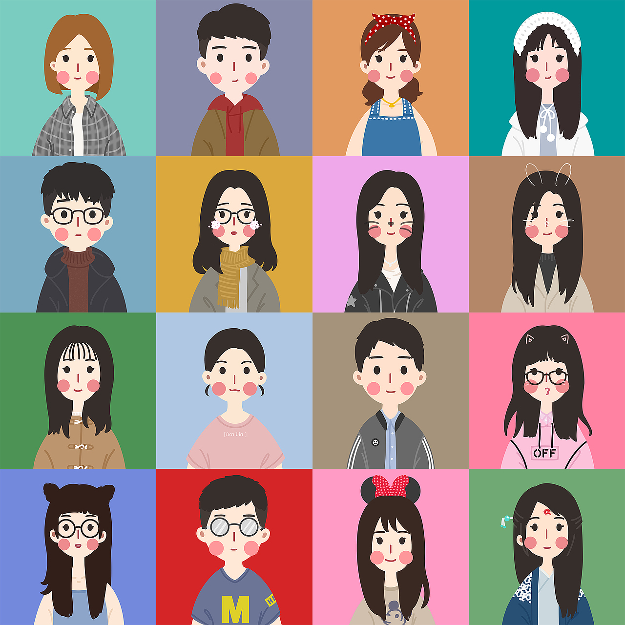 给群里的小伙伴画的头像合集