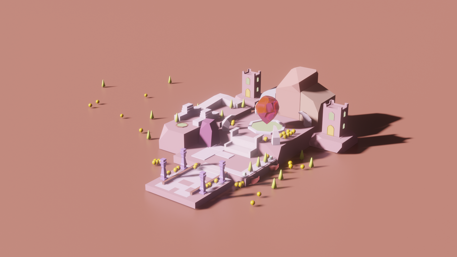 水晶圣坛-lowpoly每日一练