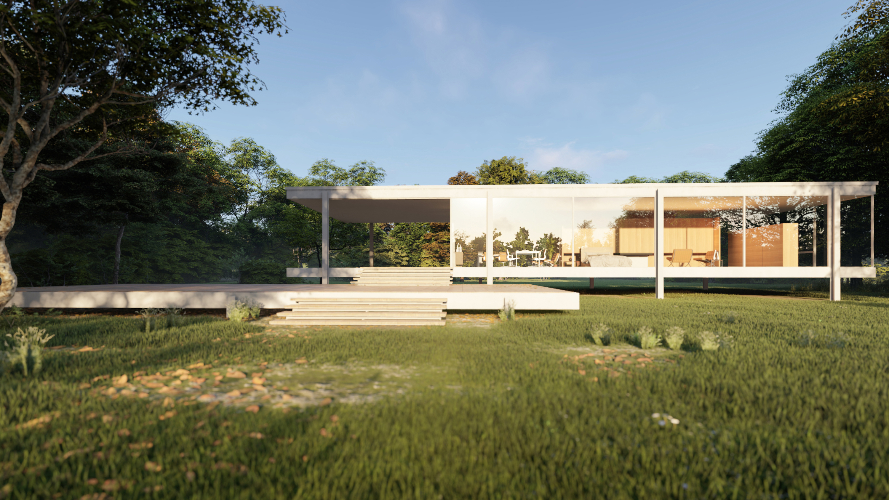 Farnsworth House 范斯沃斯的房子|三维|建筑/空间|FqStudio - 原创作品 - 站酷 (ZCOOL)