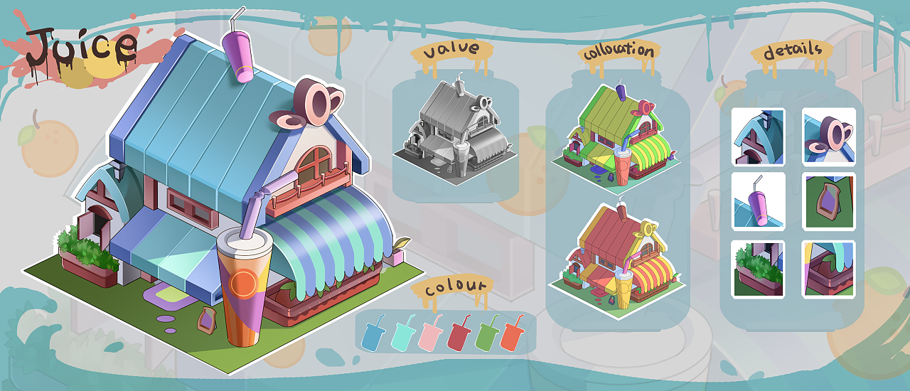 q版建筑一套|插画|游戏原画|红白巫女桑 - 原创作品 - 站酷 (zcool)