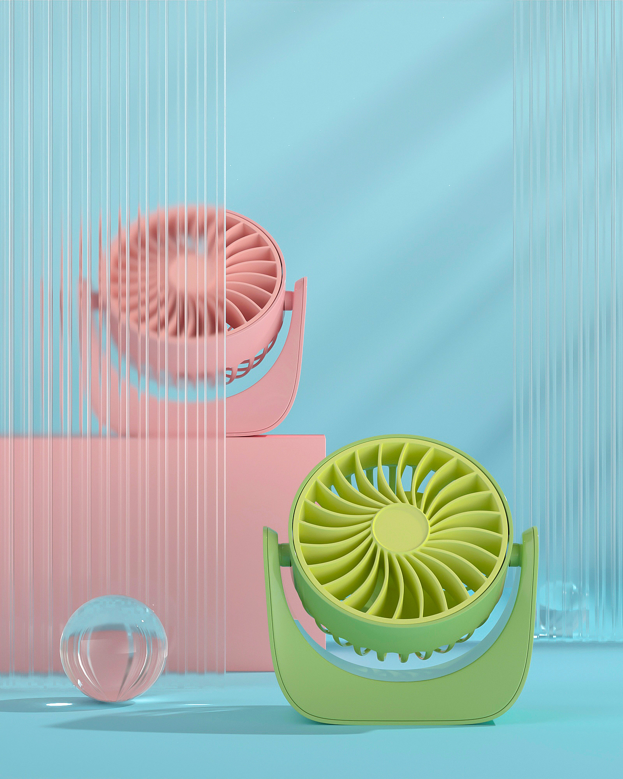 便携式电风扇 建模-渲染(C4D+Corona渲染器