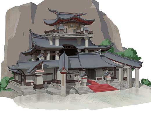 门派主殿（个人主页-ZNTM2NDYzMTY=） - 游戏原画 - 站酷设计师啊楚君君原创素材 - 站酷ZCOOL