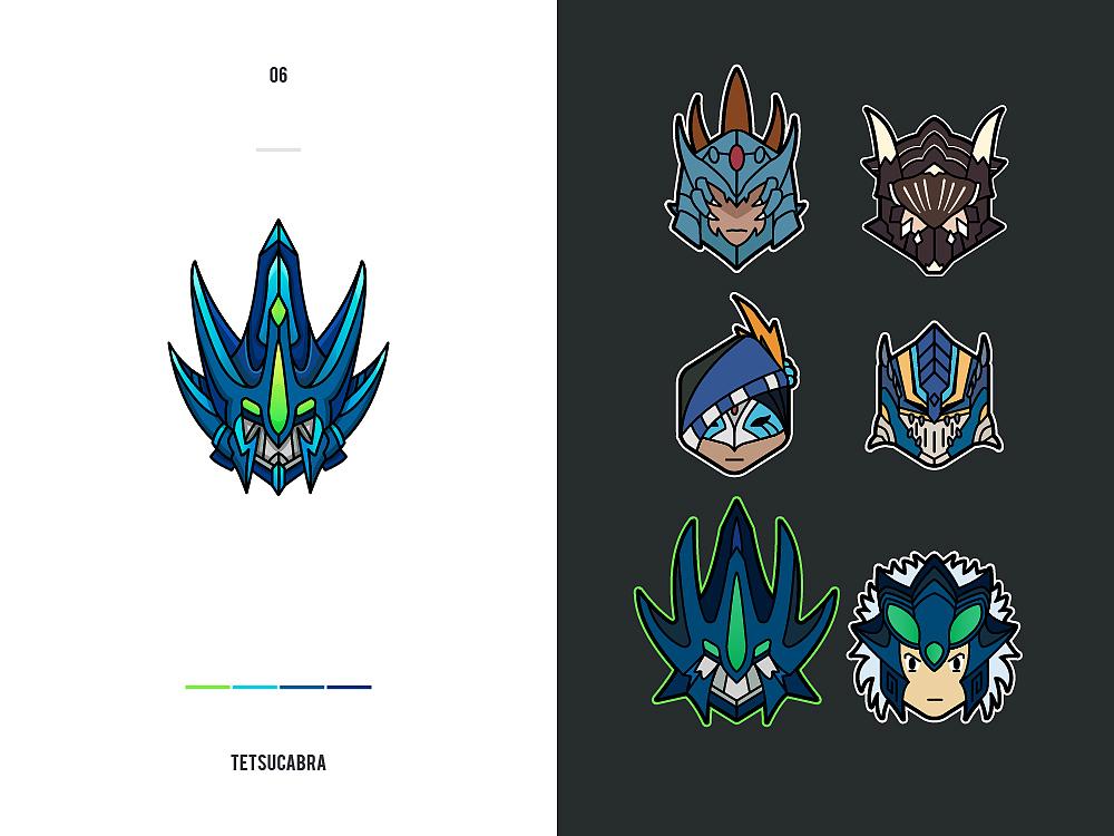 Monster Hunter——怪物猎人头像设计（图ZMTgxMjgzNDAw） - 创作习作 - 站酷设计师WuliaoJ原创素材 - 站酷ZCOOL