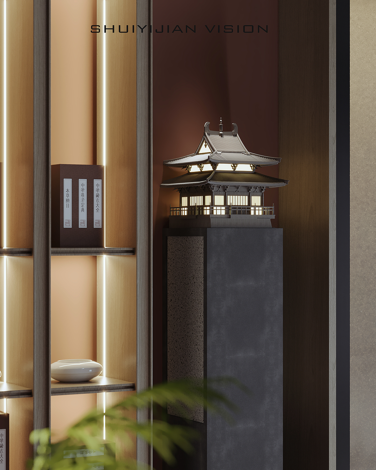新中式客餐厅表现——SYJ表现（图ZMzA2MDg4Nzky） - 家装设计 - 站酷设计师靠画图年薪百块原创素材 - 站酷ZCOOL