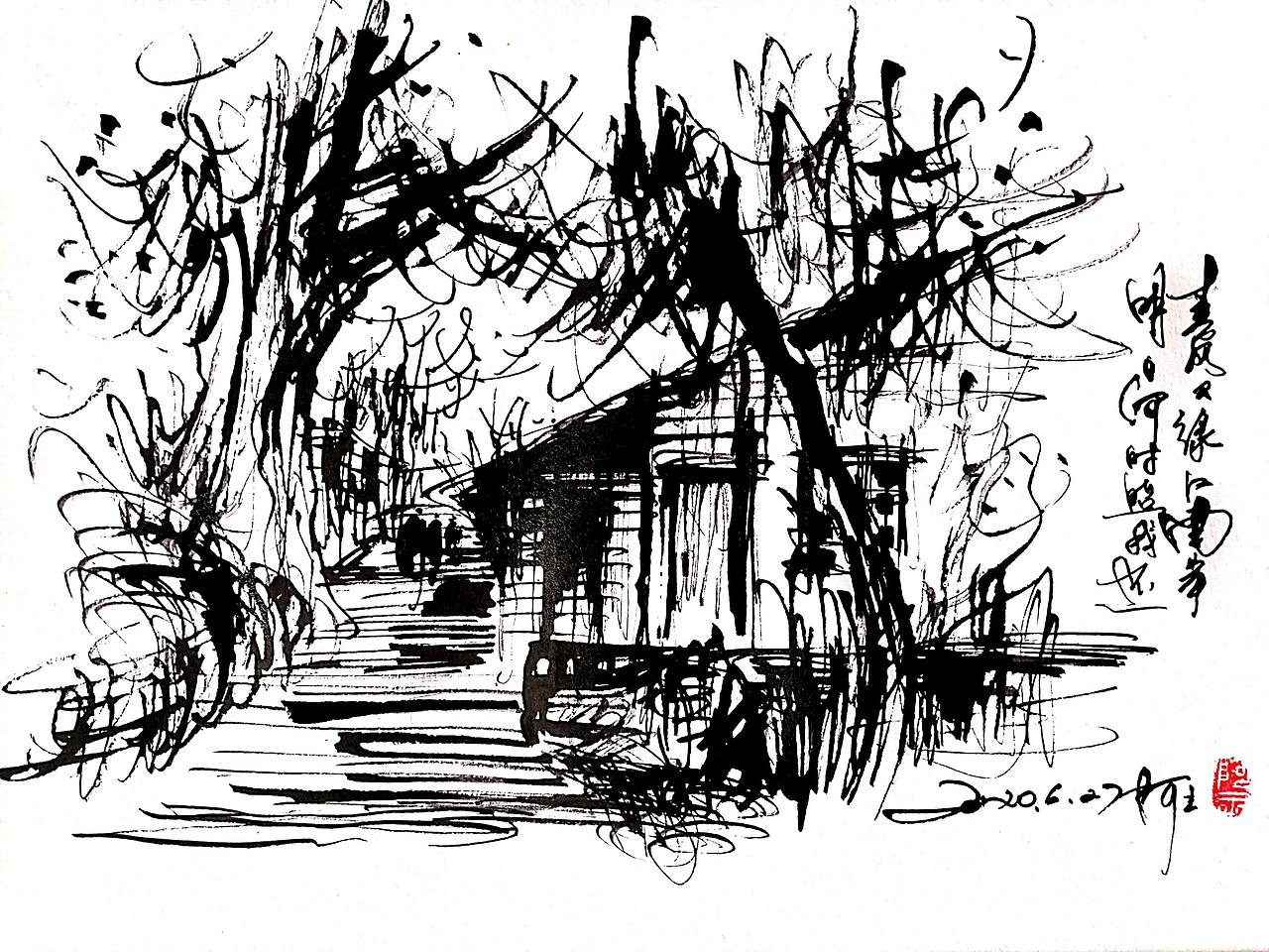 阿王速写建筑风景