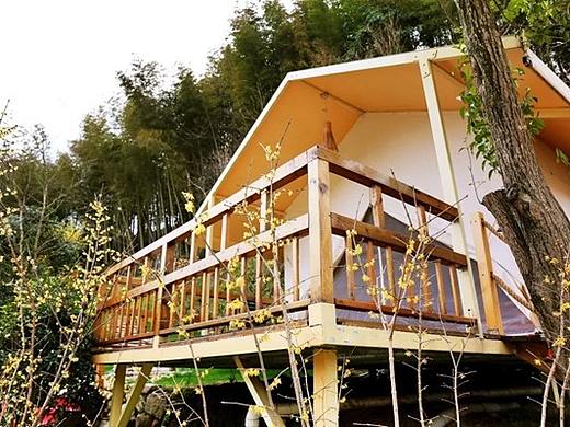 撑杆轻奢帐篷_山居秘境,安徽伴山温泉轻奢帐篷酒店纪行