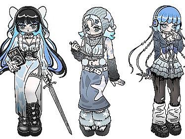 蓝色魔女人物设计