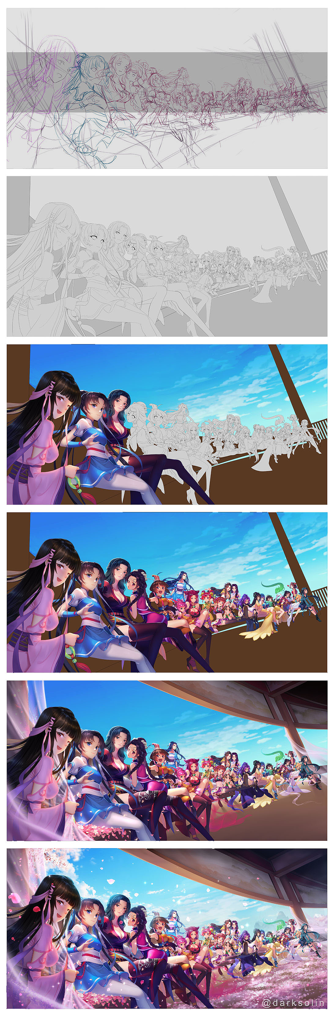 春日长廊（图ZNjQ1NDUyMTY=） - 商业插画 - 站酷设计师darksolin原创素材 - 站酷ZCOOL