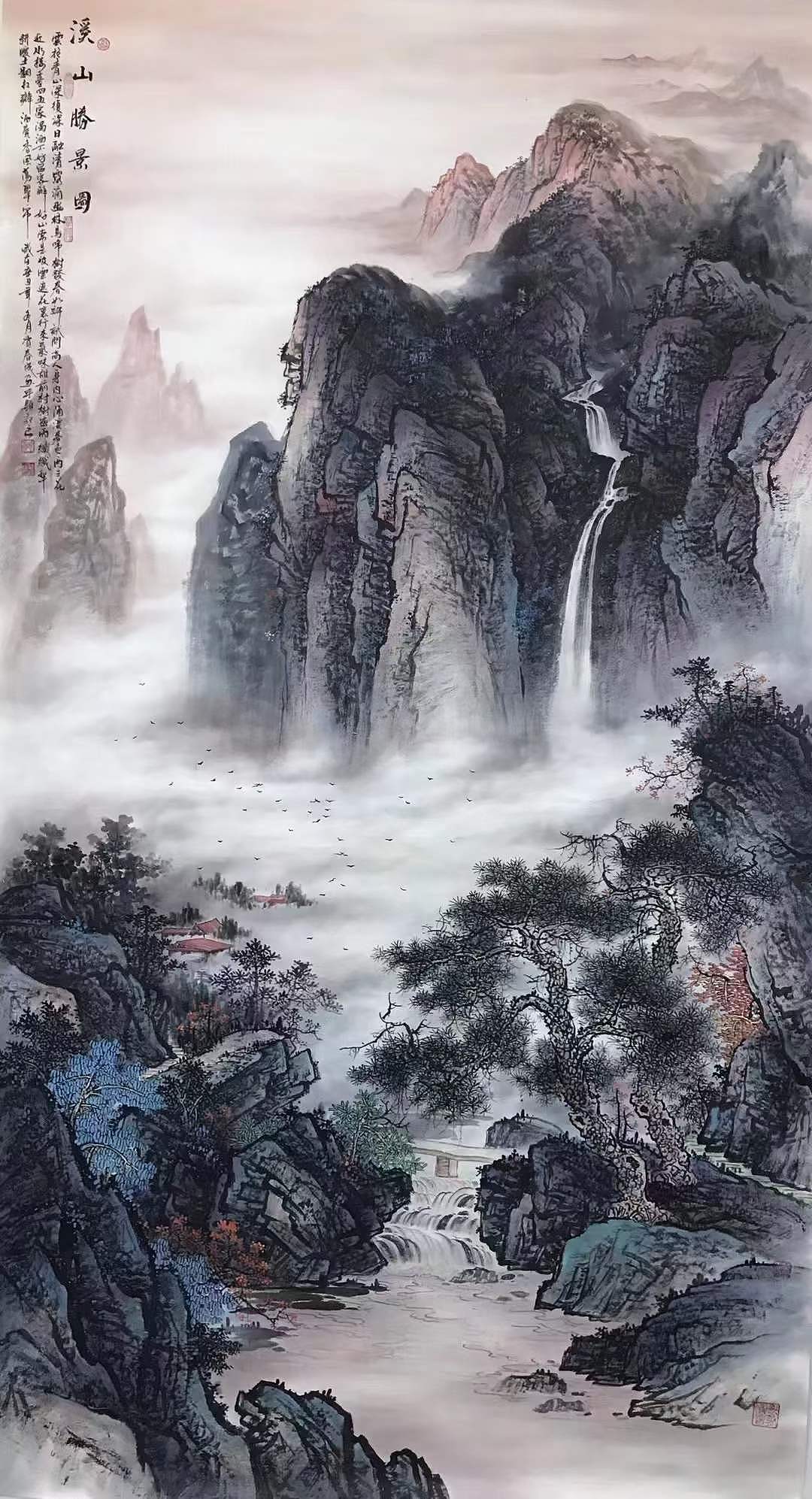 资春成山水画欣赏|纯艺术|绘画|易阁字画网张小克 - 原创作品 - 站酷