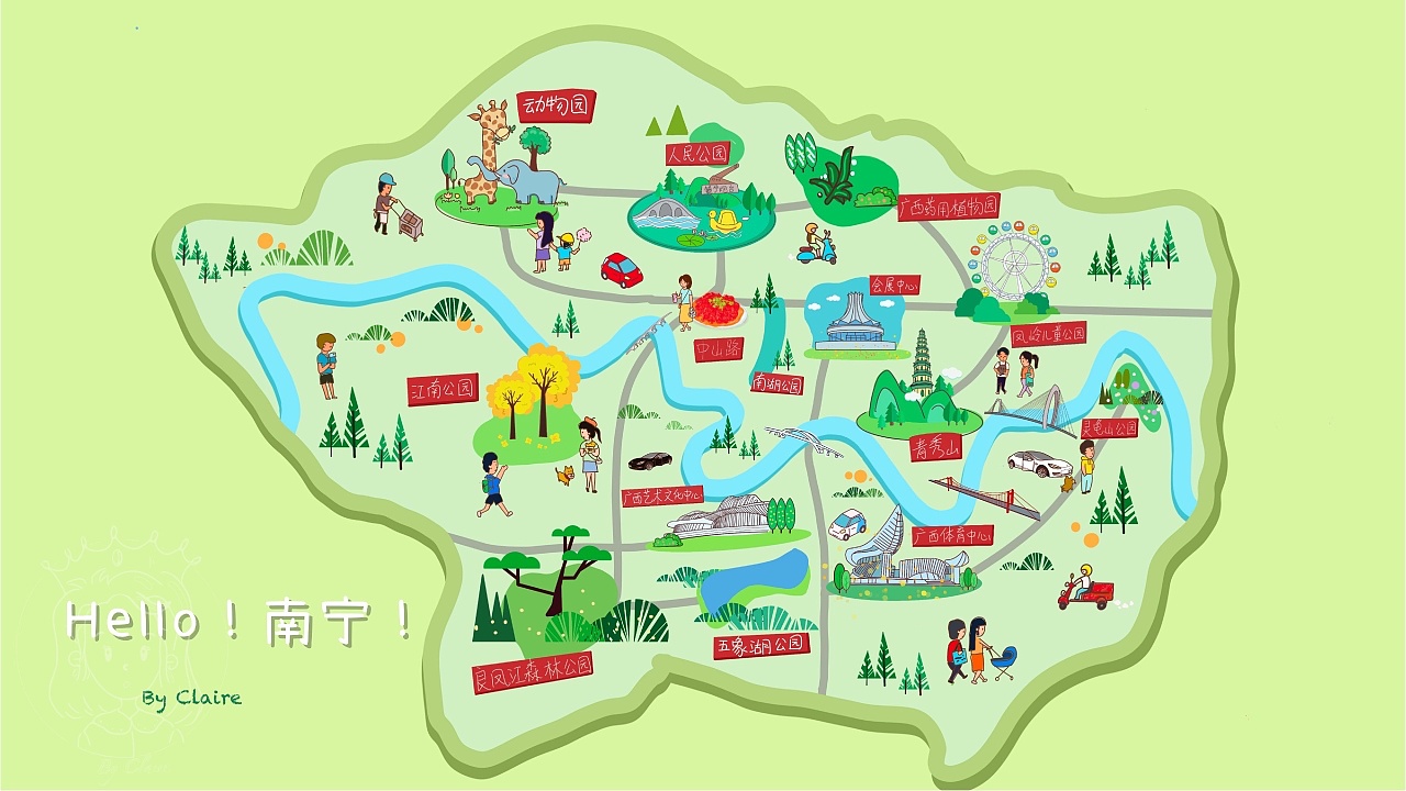 城市地图-南宁