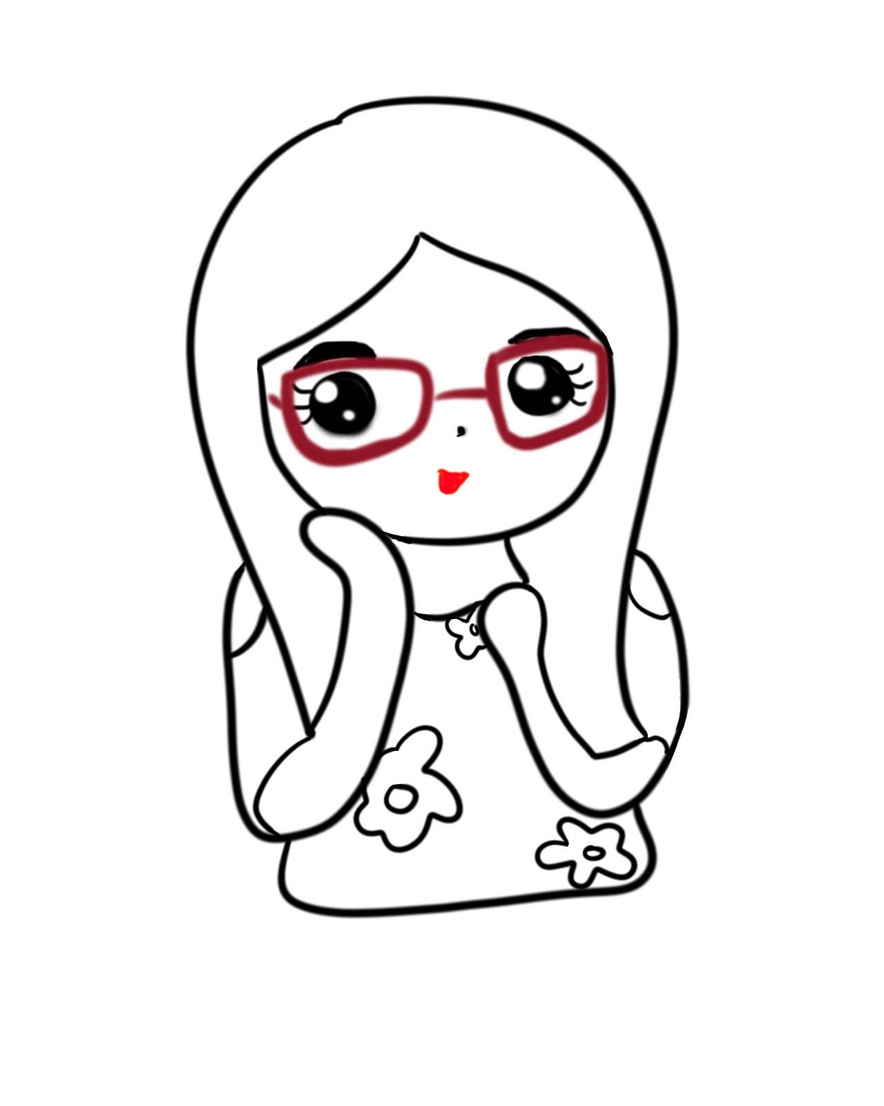 一组简约人物画