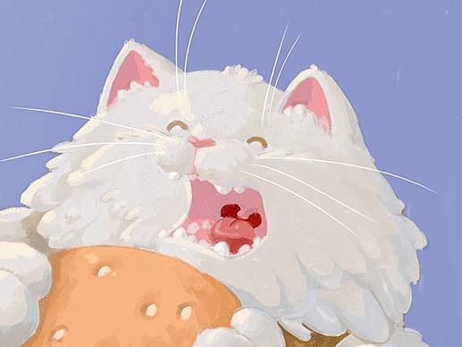 甜白的一餐（个人主页-ZNDQyMzI0Njg=） - 儿童插画 - 站酷设计师yuehong1110原创素材 - 站酷ZCOOL