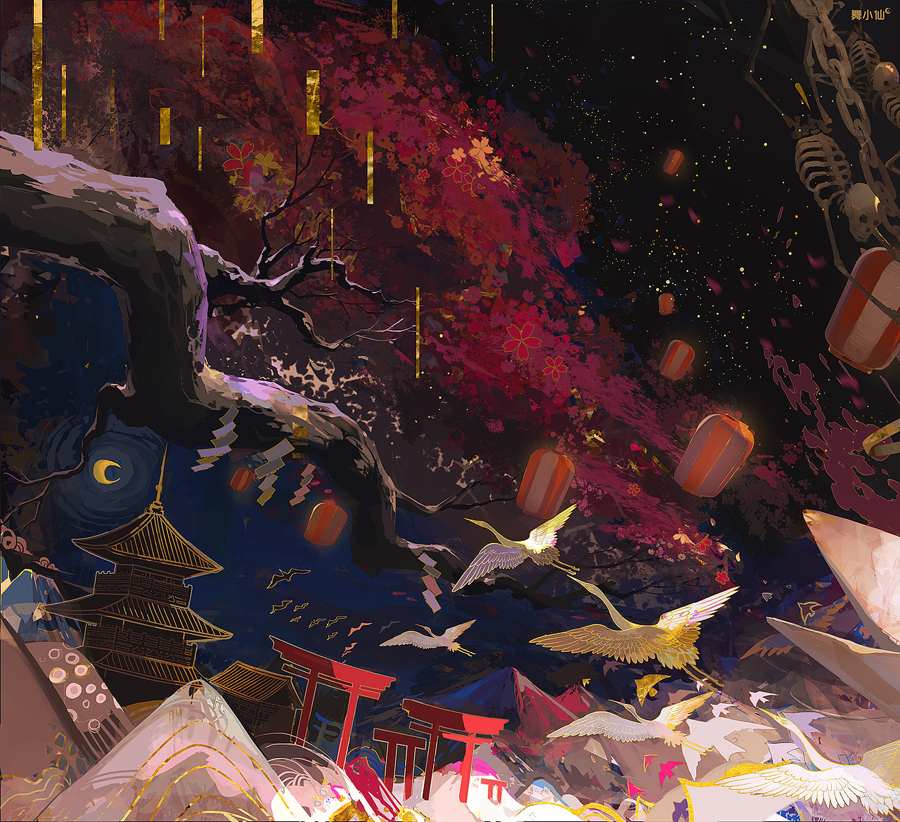 《阴阳师插画》（图ZMjgzNjQ3NzE2） - 商业插画 - 站酷设计师舞小仙原创素材 - 站酷ZCOOL