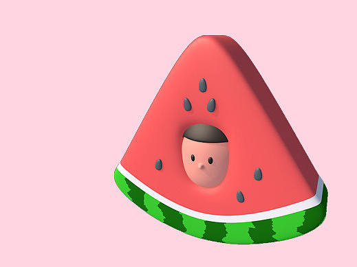 C4D練習-西瓜（個人主頁-ZNDIwOTU1NzY=） - 其他三維 - 站酷設計師GGGGLLLLTIAN原創(chuàng)素材 - 站酷ZCOOL
