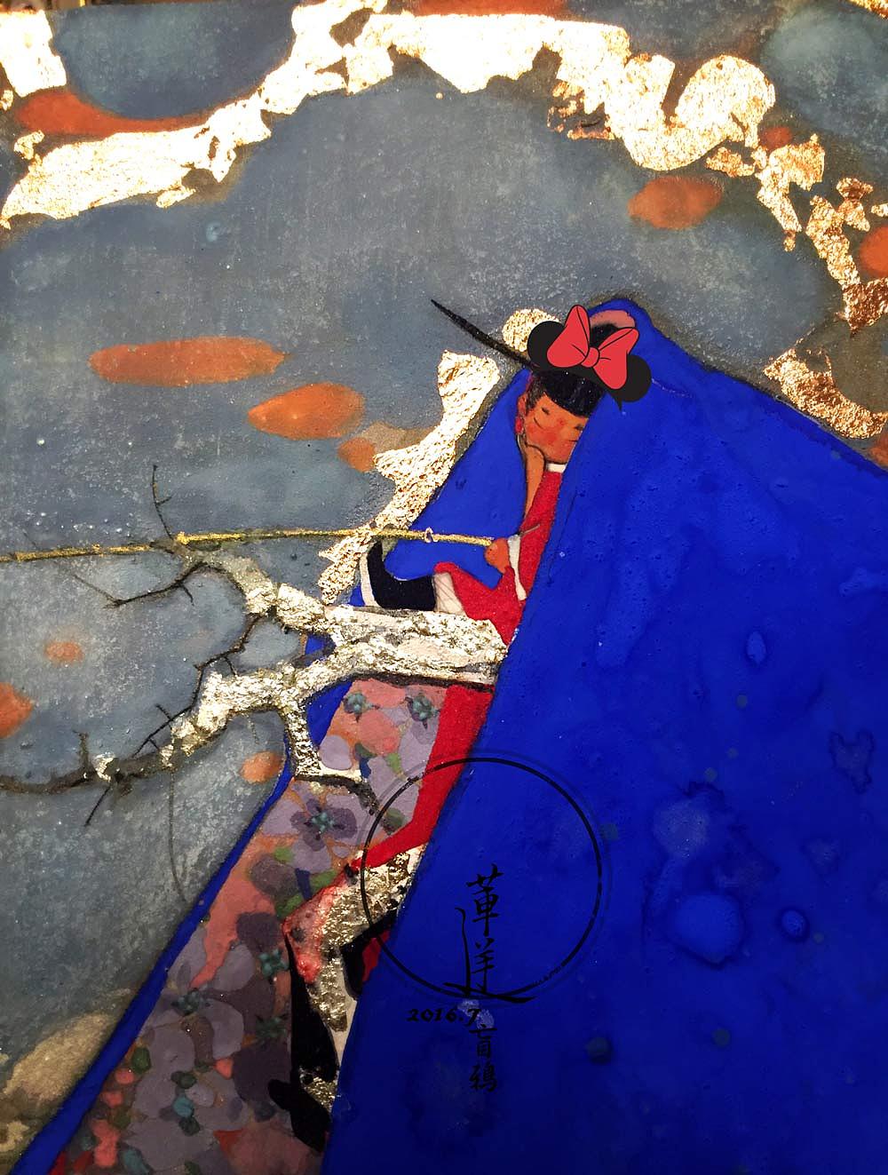 【岩彩】盲鸦绘制过程及材料介绍（图ZNTQ1MDkzODg=） - 绘画 - 站酷设计师莲羊原创素材 - 站酷ZCOOL