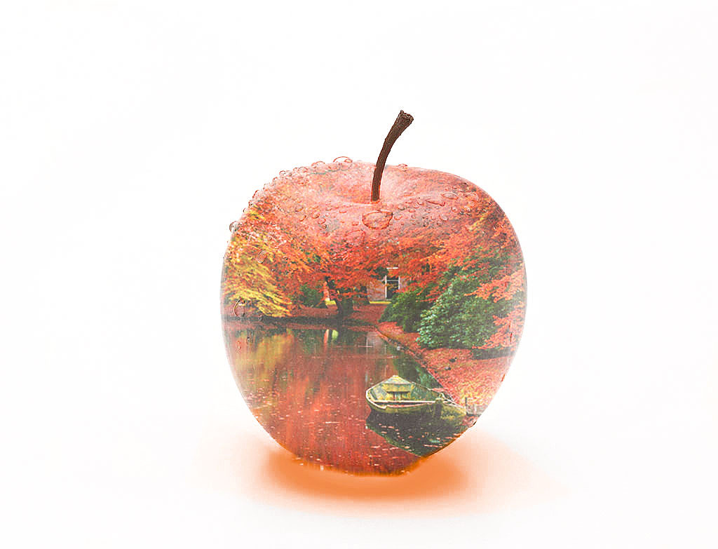 平面练习——把风景装进苹果里（图ZNzU4MDcwNDQ=） - 品牌 - 站酷设计师二度星缘原创素材 - 站酷ZCOOL