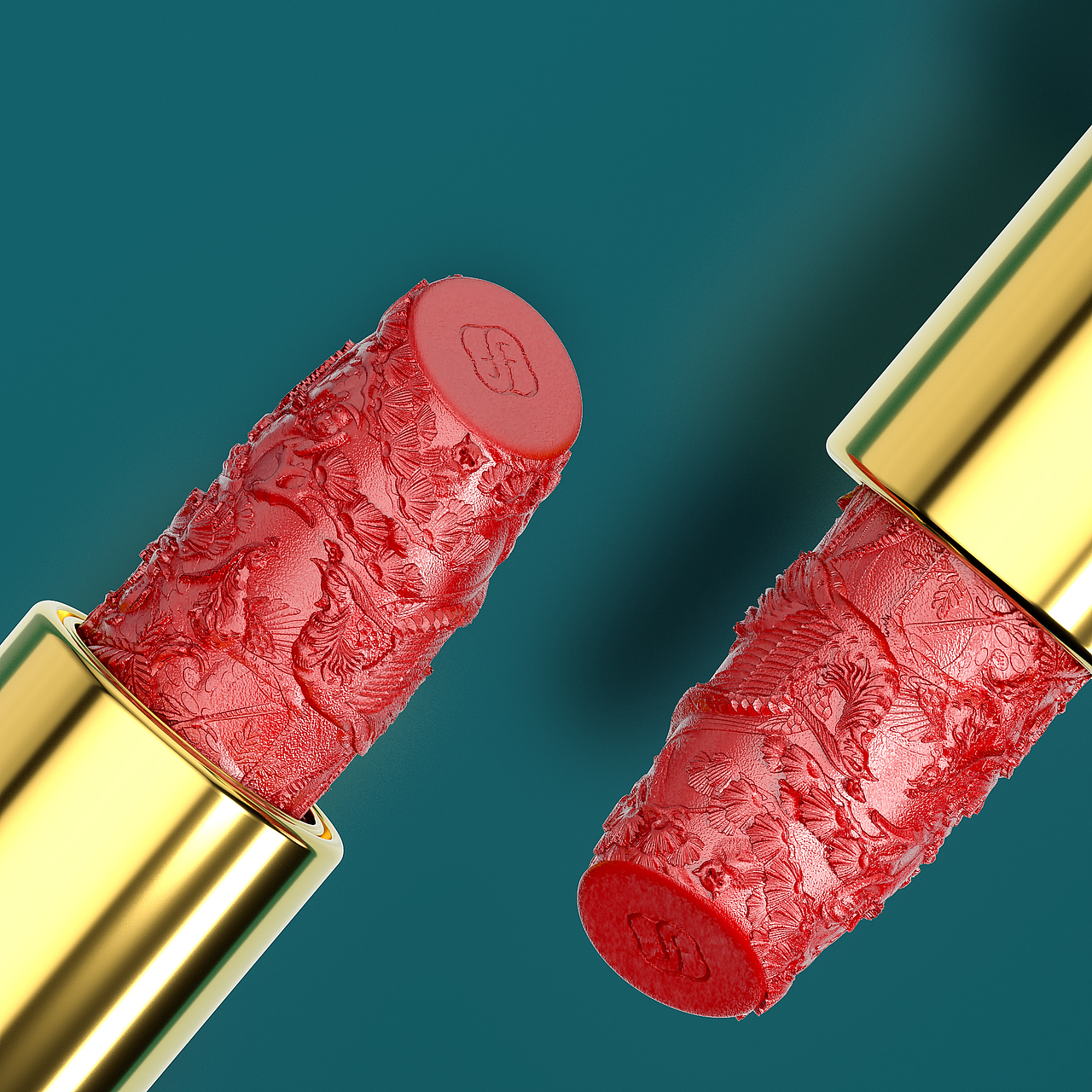 花西子浮雕口红练习（图ZMjU4Mzc0MTI0） - 其他工业/产品 - 站酷设计师眉眼洳初原创素材 - 站酷ZCOOL