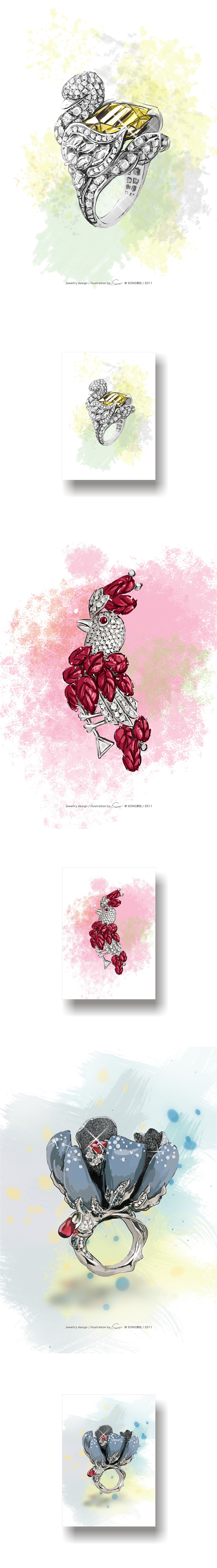 珠宝手绘2（图ZMTA2NzU4ODQw） - 首饰设计 - 站酷设计师清松珠宝课堂原创素材 - 站酷ZCOOL