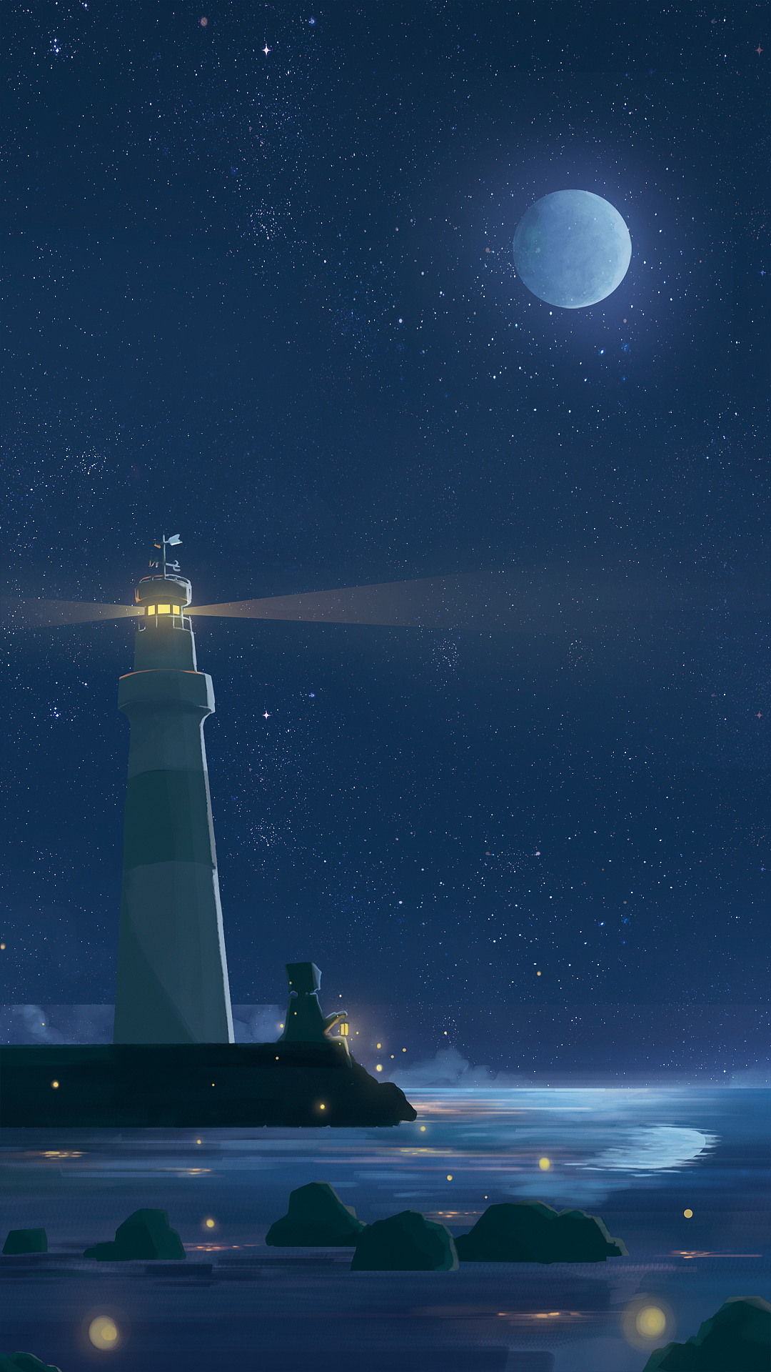 黑夜系列#壁纸#（图ZMTIxNjMyNjU2） - 商业插画 - 站酷设计师三水wm原创素材 - 站酷ZCOOL