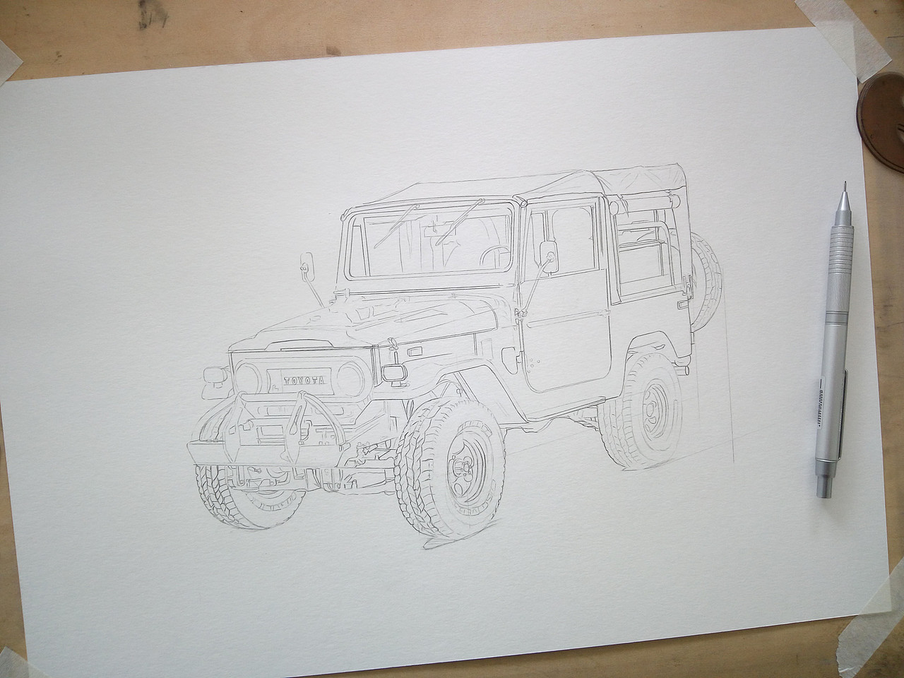 TOYOTA “陆巡”前身 FJ40（图ZMTIyODQ4MTEy） - 艺术插画 - 站酷设计师xyikai吉原创素材 - 站酷ZCOOL